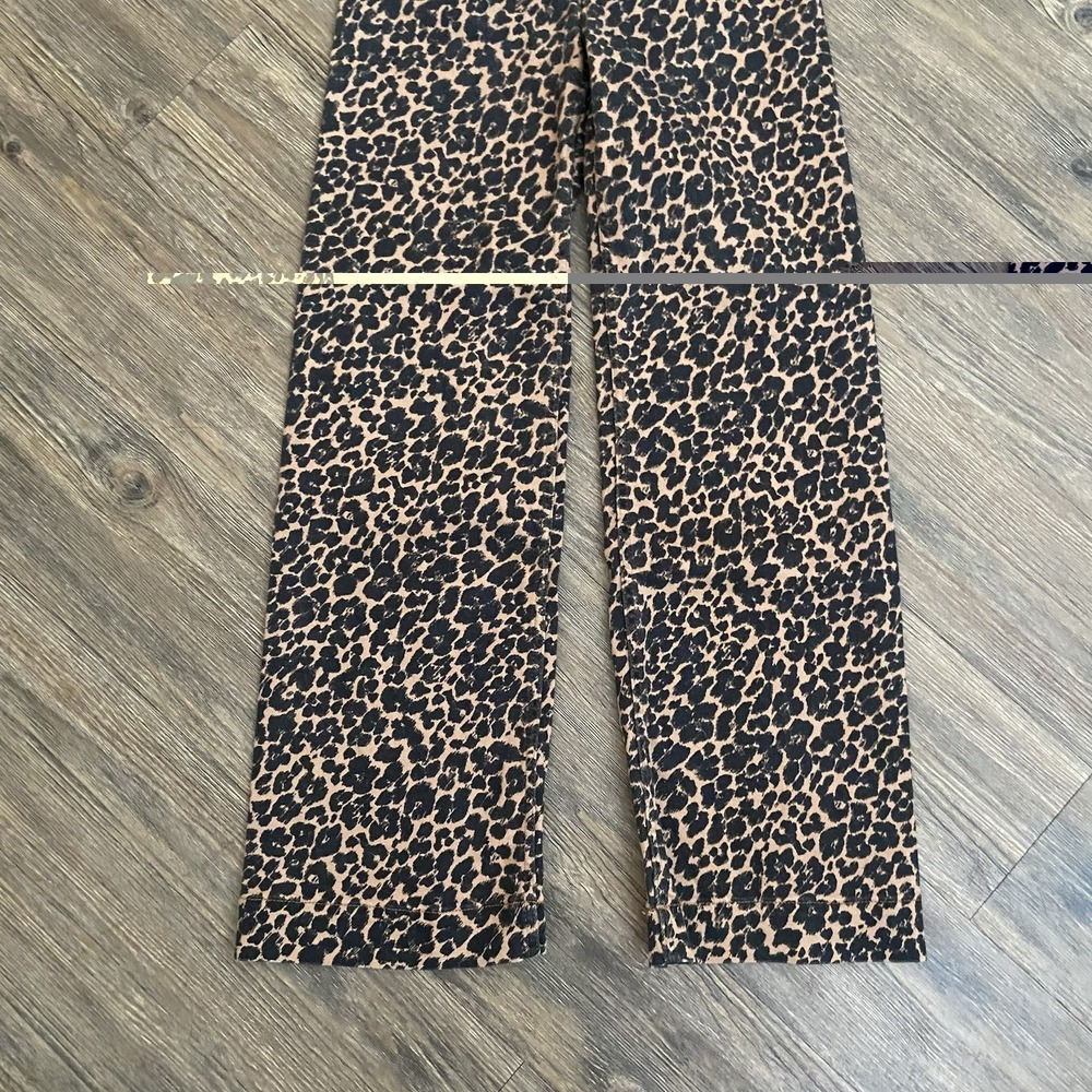 Anthropologie The Colette High-Rise Wide-Leg Jeans Leopard Print 23x28 - Picture 2 of 8